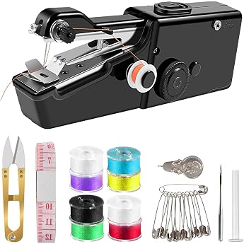 HhBdy Hand Sewing Machine Mini Sewing Machine Portable Sewing Machine with Sewing Machine Accessories Hand Sewing Machine DIY Embroidery Machine Children for Children's Clothing Repairing DIY Crafts