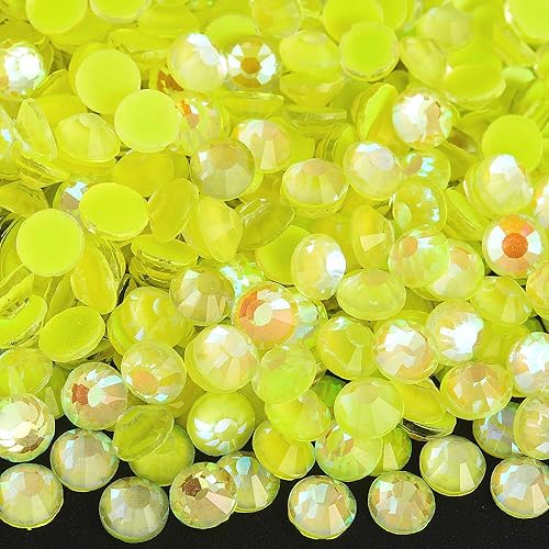 Miniatura 7 de BLINGINBOX Diamantes de imitación de cristal con parte trasera plana, gemas de neón, 1440 unidades de diamantes de imitación de cristal no