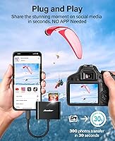 Vista 4 de Hicober Lector de tarjetas USB C a SD, lector de tarjetas de memoria micro SD, adaptador de lector de tarjetas tipo C a SD, capacidad de 2 TB