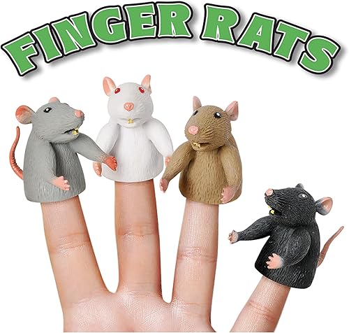 Miniatura 2 de Accoutrements Juego de marionetas de dedo de 4 piezas Finger Rats