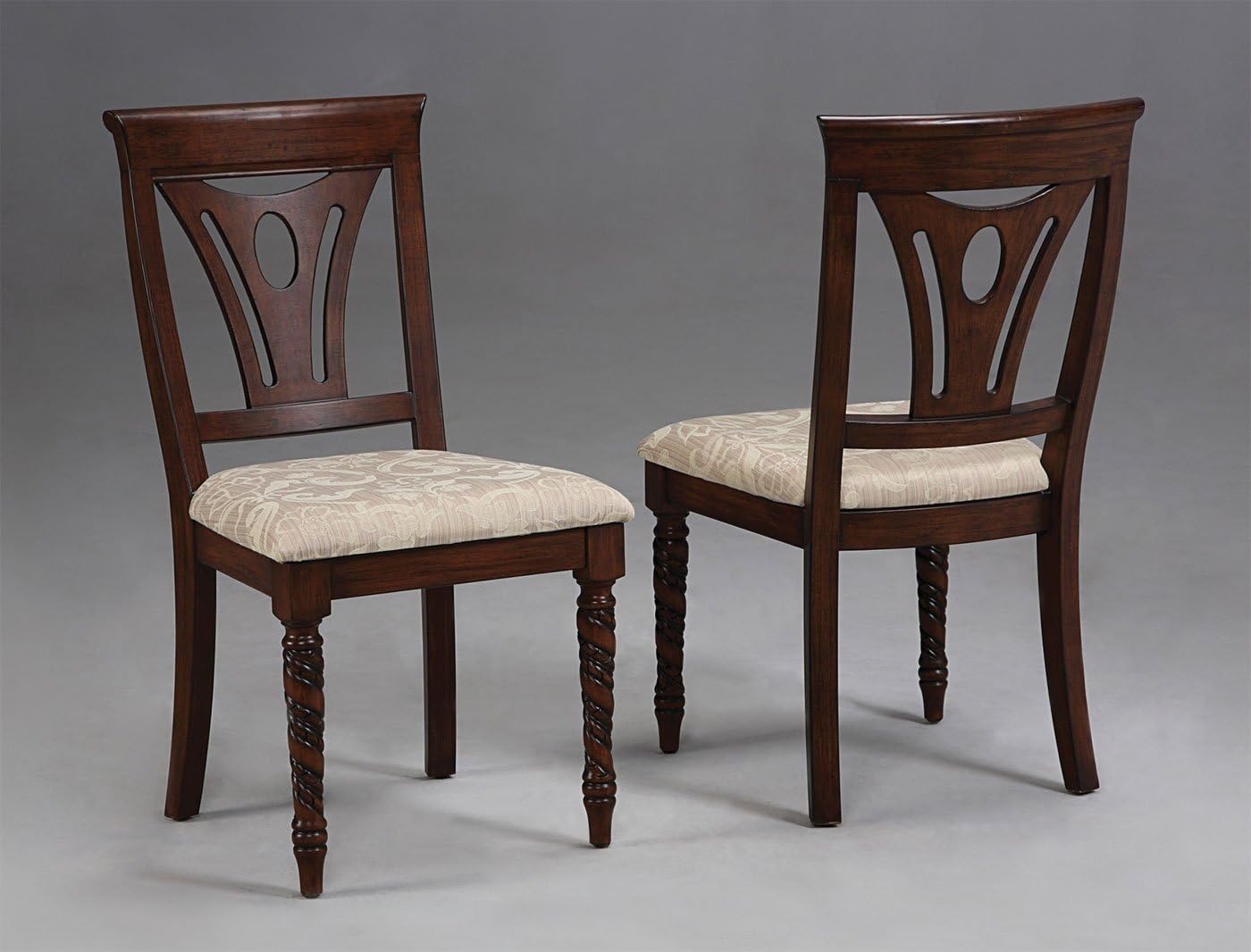 Powell Masterpiece Faux "Mahogany" Game Chair, 20Inch Seat