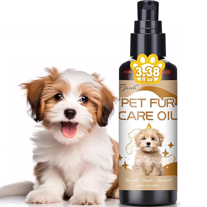 Óleo Condicionador para Pelos de Cães e Gatos Pjordo com Colágeno e Óleos Naturais PFCO01 100 mL