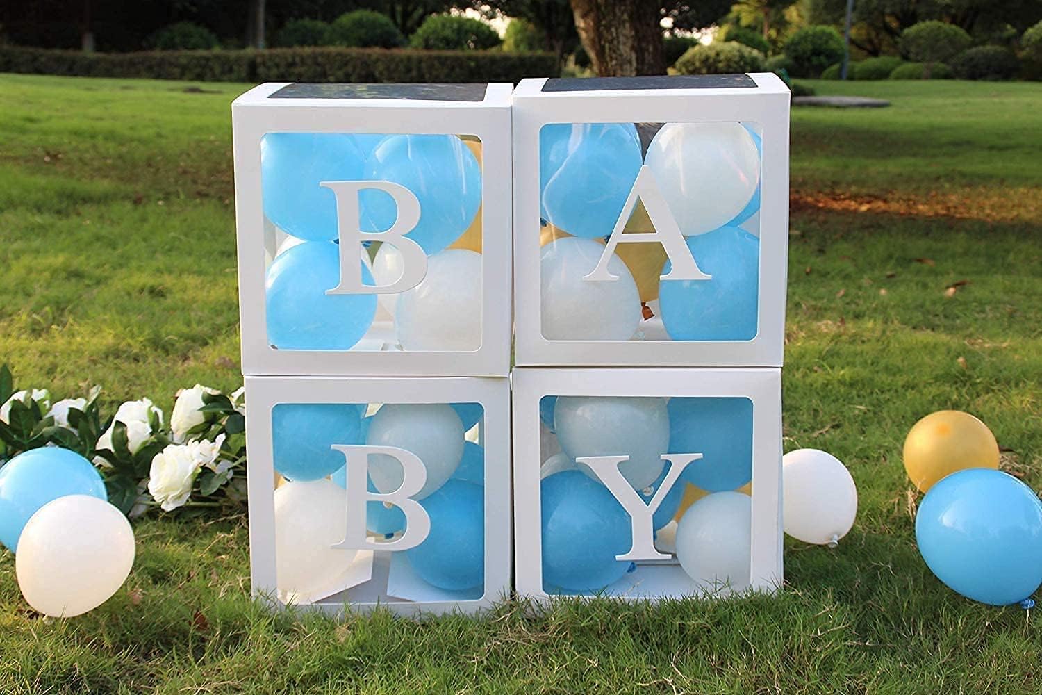 Scatole Per Bambini Con Lettere Per Baby Shower 4 Pezzi Scatole Per Palloncini Trasparenti Segno Per Bambini Decorazioni Trasparenti Per Baby Shower Scatole Per Blocchi  15