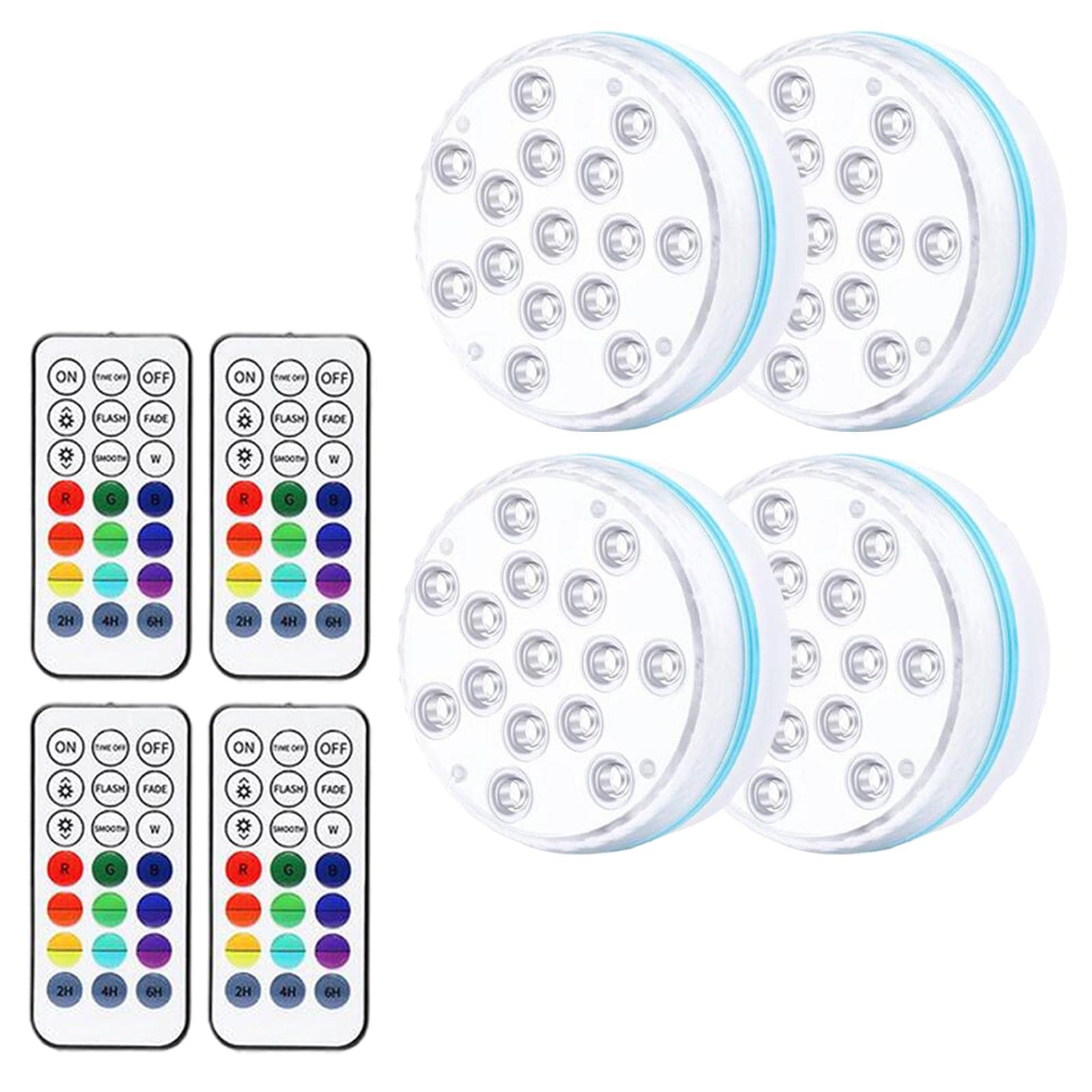 Submersible LED RGB Lights Decoration 21 Key for Home Decor Lighting Pond 4 Lights 4 RF Remotes|Pool & Spa Lights|Home & Garden-image-21