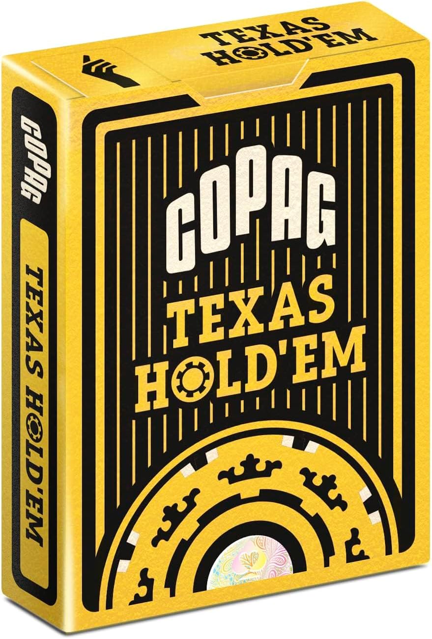 Copag Texas Hold'em, Poker Size, Jumbo Index Playing Cards, Black & Burgundy