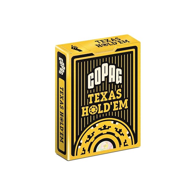 Copag Texas Hold'em, Poker Size, Jumbo Index Playing Cards, Black & Burgundy