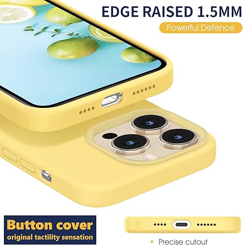 Miniatura 6 de MILPROX Funda compatible con iPhone 13 Pro (2021) con protector de pantalla, funda protectora de silicona con forro de microfibra suave para iPhone