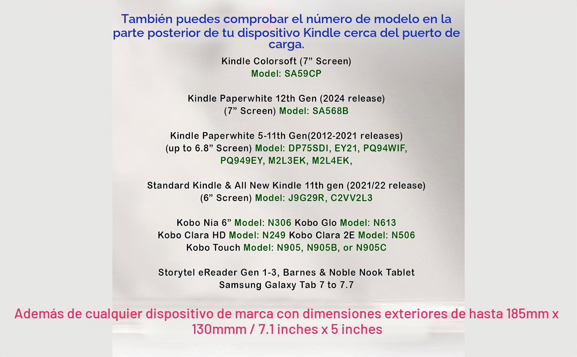 Funda para cualquier libro electrónico con pantalla de 15 a 17 cm o tamaño de 13 a 19 cm, compatible con Kobo, Nook, Kindle, Paperwhite, Sony, Storytel Funda para lector de libros electrónicos (verde