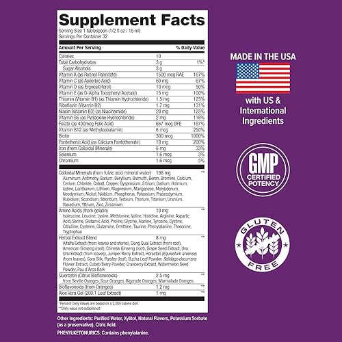 Miniatura 3 de Multivitamínico líquido, sabor a oasis cítrico, 16 onzas líquidas