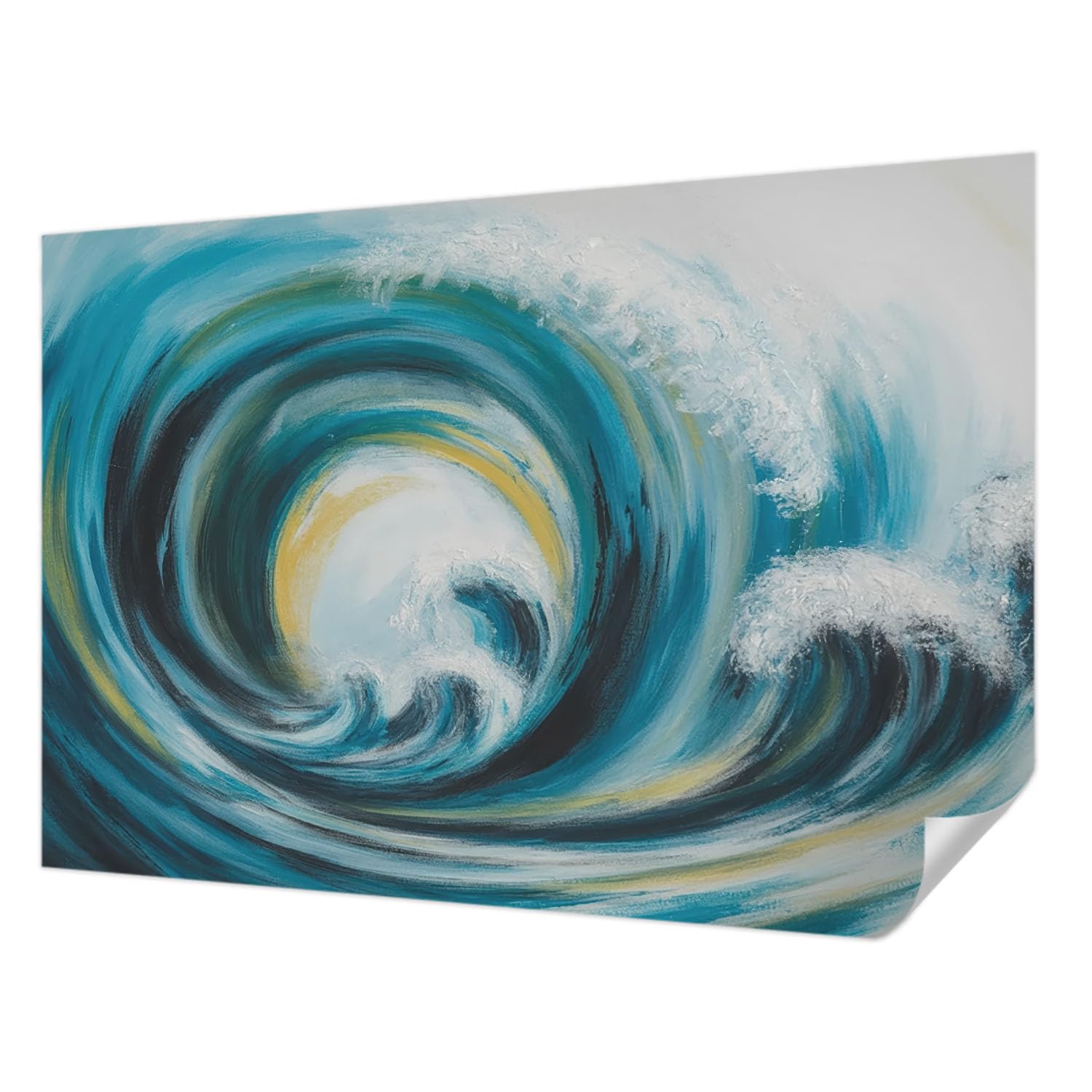 Papel Pintado Adhesivo Moderno Dormitorio Sala Fotomural Autoadhesivo Ola Mar