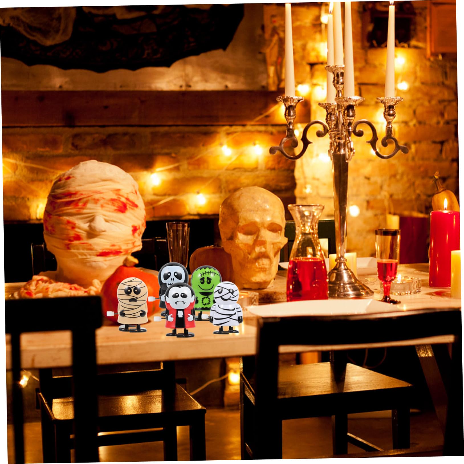 5 Jouets Halloween à Remonter - Crânes Sautants - Enfants - Animation Fête