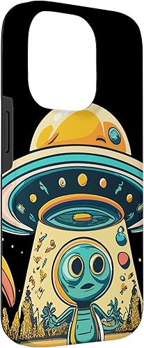 Vista 3 de iPhone 14 Pro Alien Humor, Funny Alien Lover, Funny UFO, Aliens Encounters Case