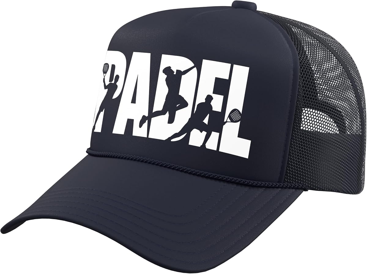 Cool Padel Design para hombres y mujeres Raqueta Sport Padel Players Trucker Hat con malla ajustable en la parte trasera