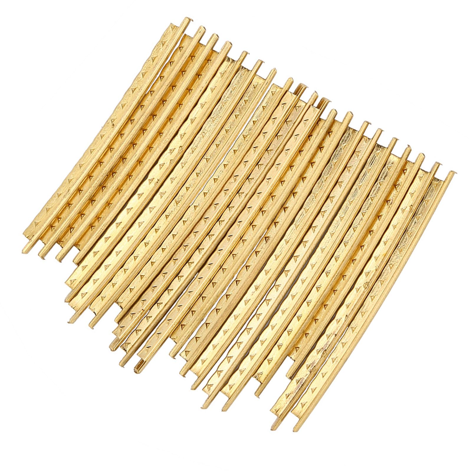 Qqmora Jeu de Fils de Frette de Guitare en Laiton, 20 Pièces, 2.0mm, Belle Brillance, Pièces de Rechange Durables pour Guitares Folk en Bois, Couleur or