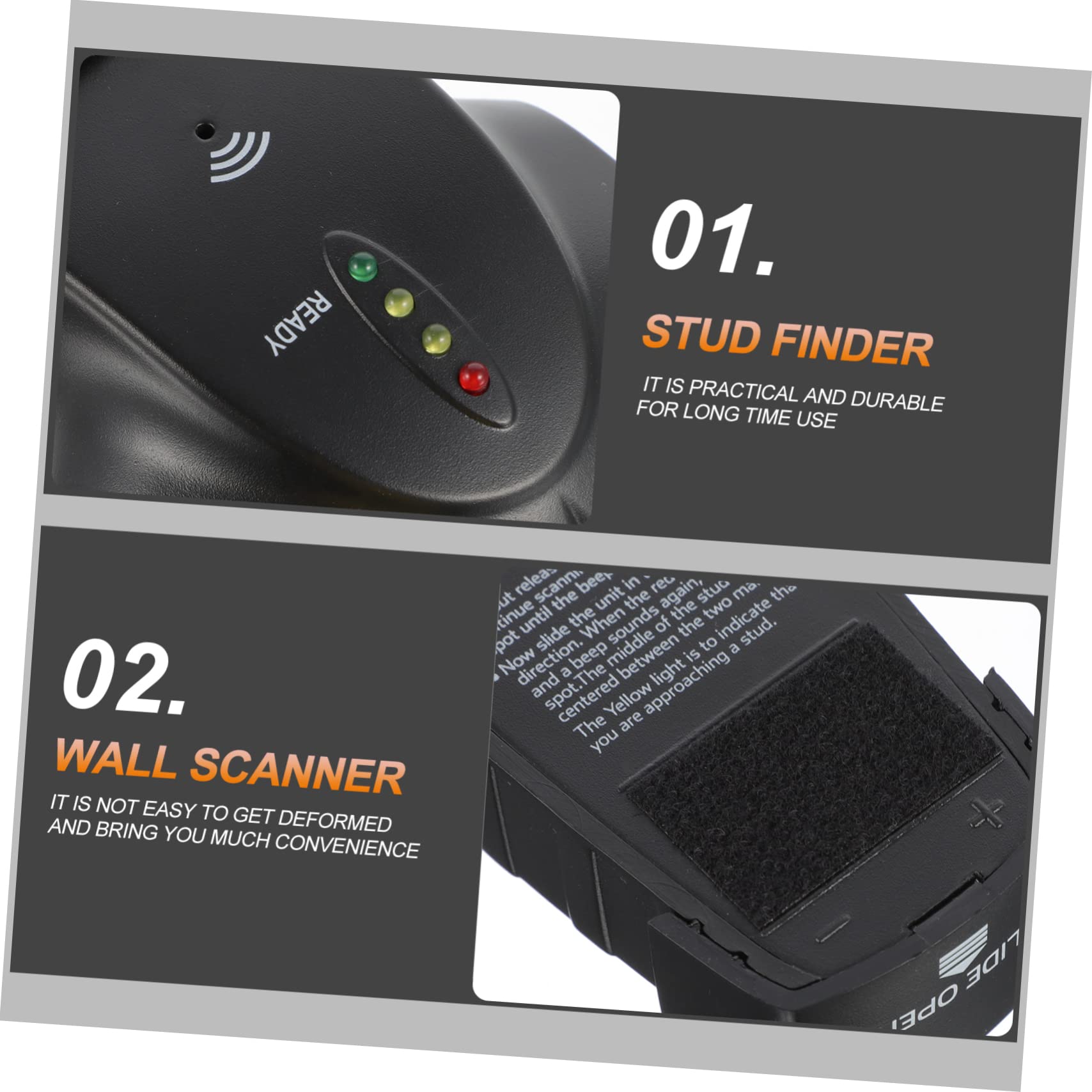 Hemobllo 3stücke -metalldetektor Für Live-wire-suche Multifunktions-wandscanner Mit -anzeige Und Akustischem Alarm Ergonomisches Design Für Holz Metall Und Stromleitungen
