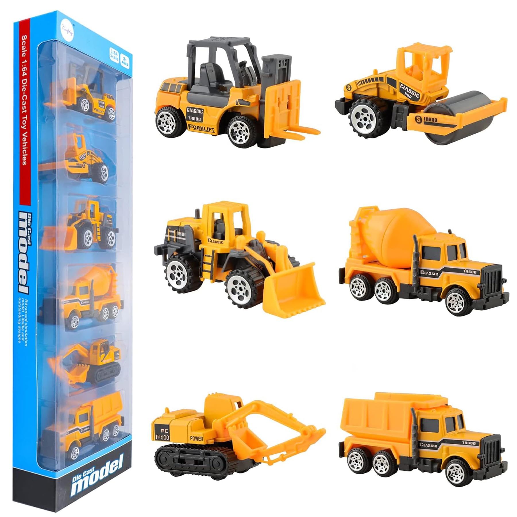 Amazon.com: BenRich 6Pcs Mini Die Cast Car 1/64 Scale Alloy