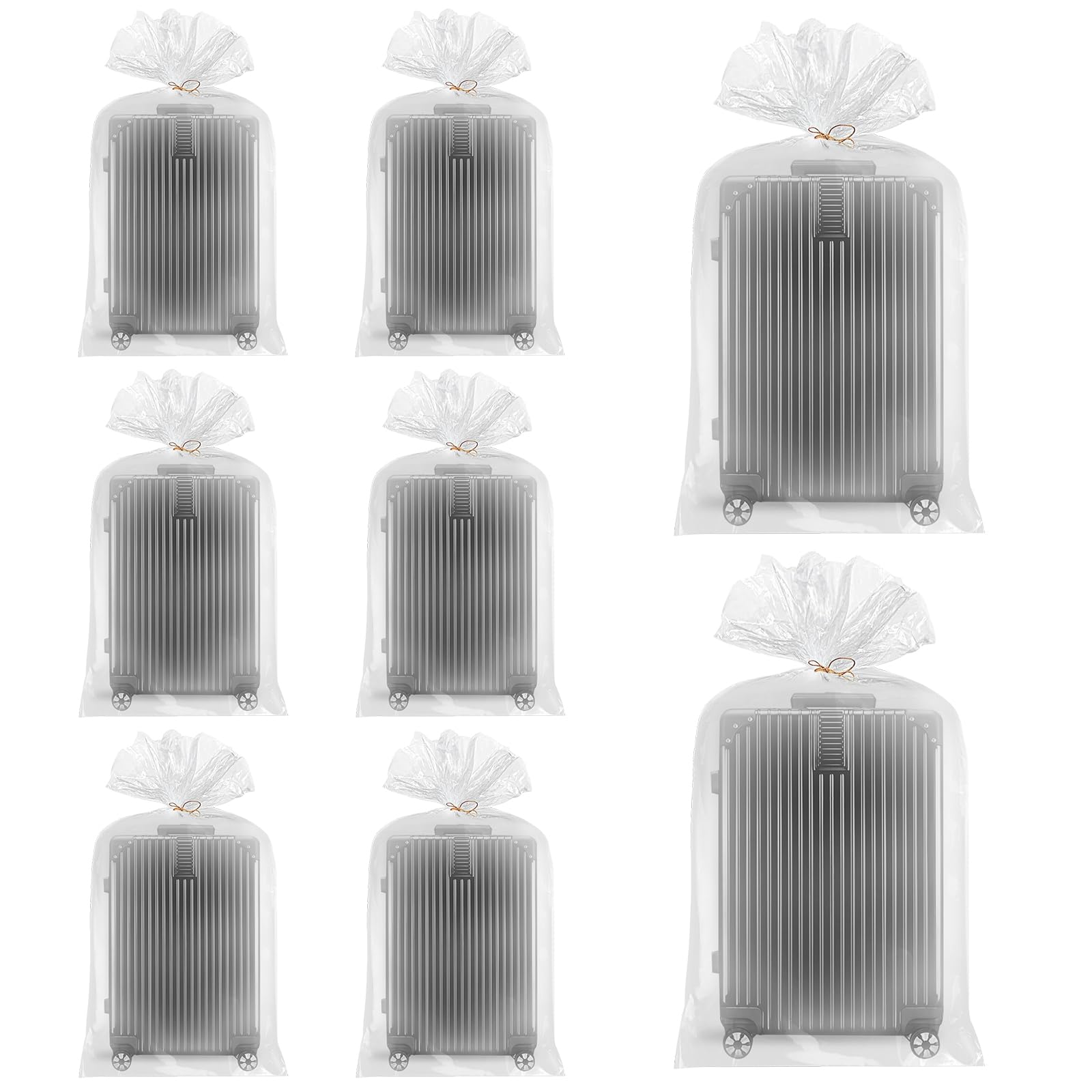 8 Pcs Clear Plastic Bags Extra Large