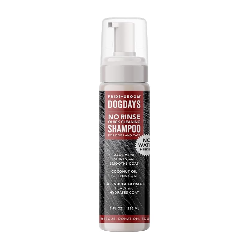 Shampoo a Seco Espumante sem Enxágue para Cães e Gatos PRIDE AND GROOM DogDays, 240 mL