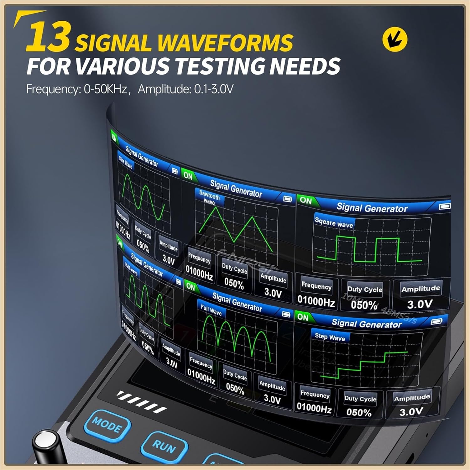 DSO-TC4 3-in-1 Digital Oscilloscope 10MHz Bandwidth 48Ms/s Sampling Rate Transistor Diode Tester DDS Signal Generator