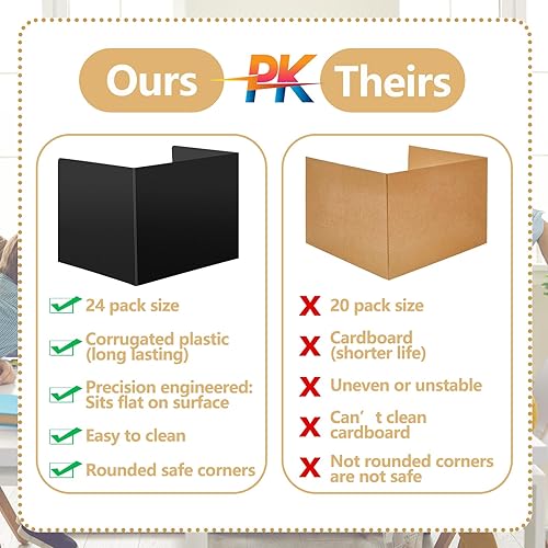 Miniatura 3 de 24 carpetas de plástico de privacidad para estudiantes, particiones de aula, protector divisor, escritorio, estudio de privacidad, paneles de