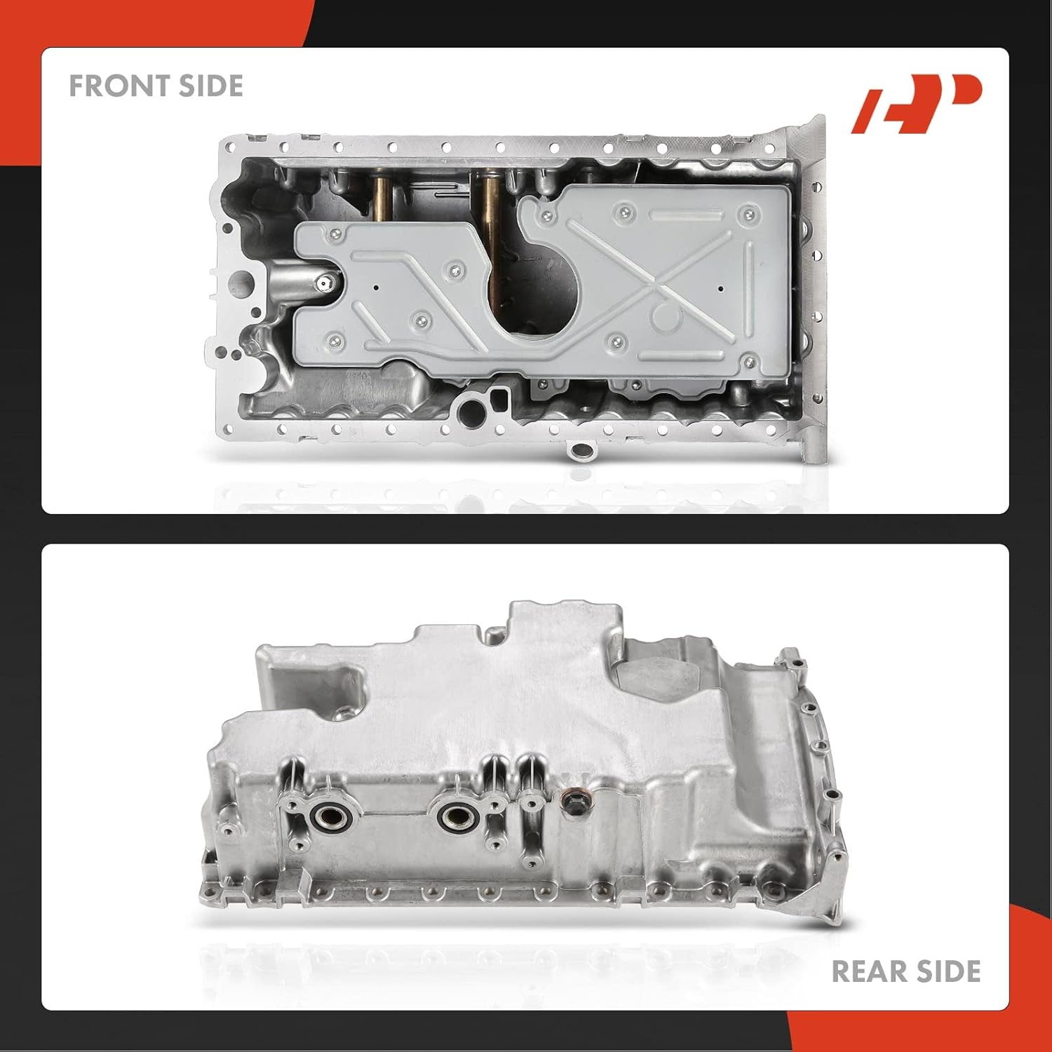 A-Premium Engine Oil Pan Sump with Drain Plug Compatible with Volvo S60 2012-2016, V60 2015-2016, XC60 2015-2016, XC70 2016-2016, V60 Cross Country 2015-2016, L5 2.5L Turbocharged