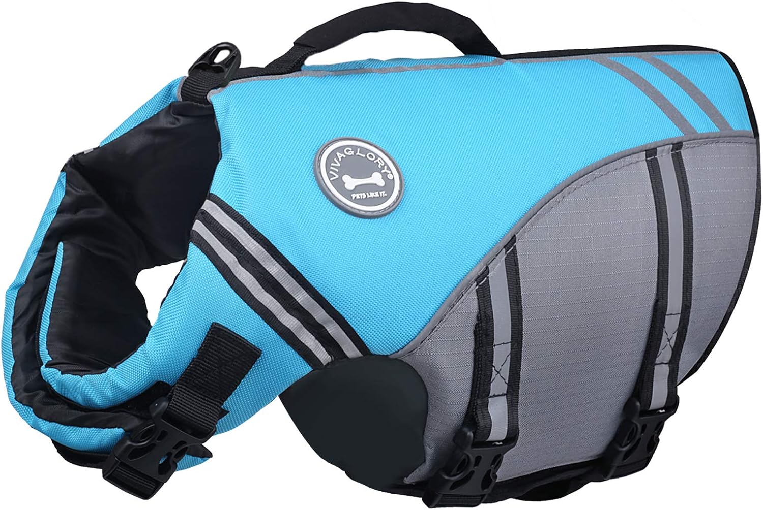 VIVAGLORY Dog Life Vest, Sport Style, Blue