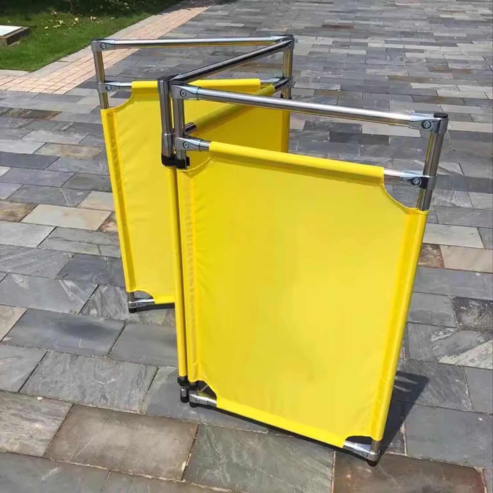 YJEUZCD Retractable Traffic Barricade?Expandable Driveway Fence Panels, Folding Industrial Garage Caution Sign Barricad, Maintenance Traffic Fence, 39.3in High(7pcs)