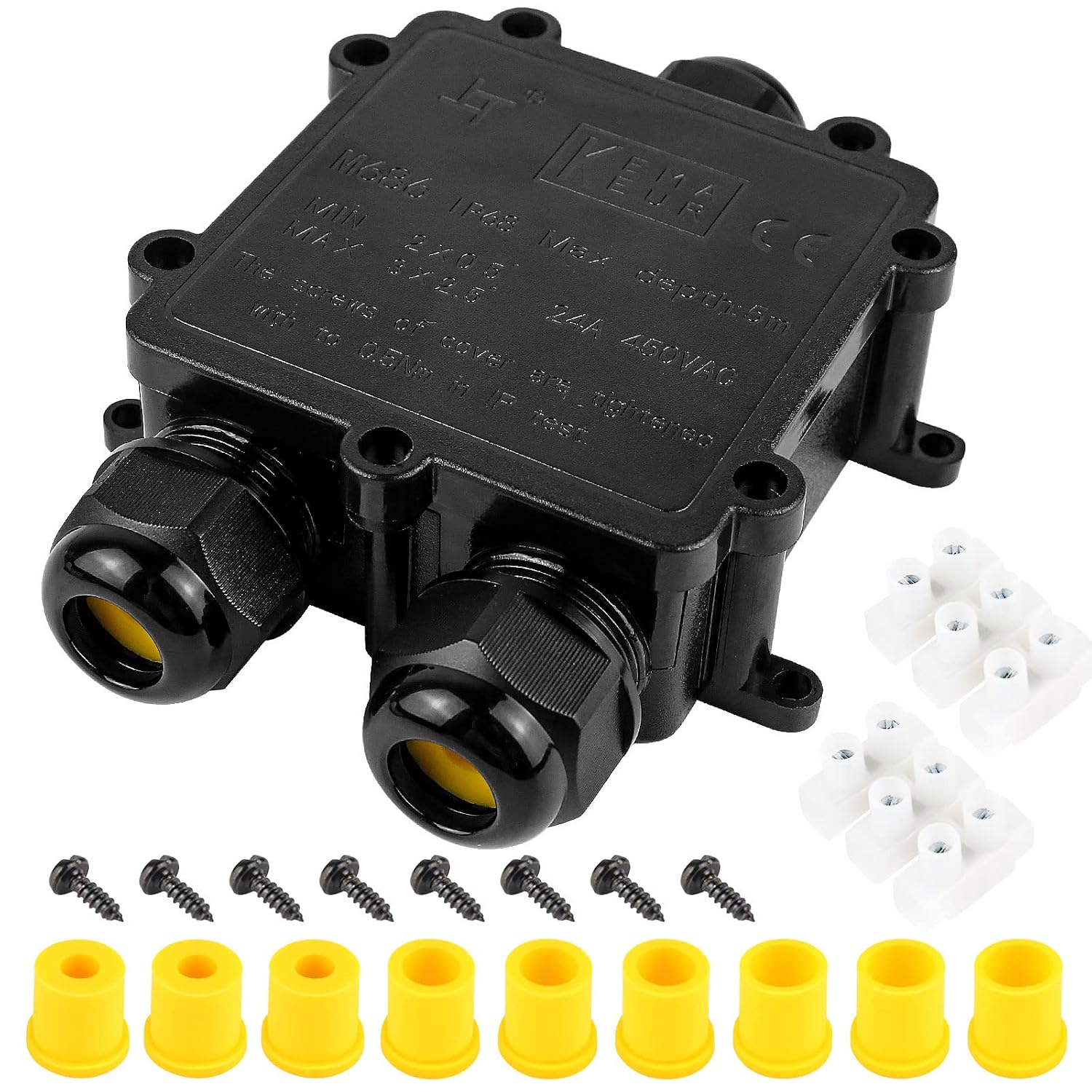 yotutun 2 Stück Abzweigdose Wasserdicht IP68, Verteilerdose Außen 3