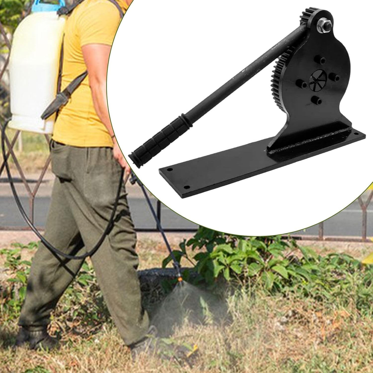 Hydraulic Hose Crimper Manual Clamp Tool for High Pressure Sprayer Pump Hoses Garden Hose Pressing Machine- Six Tooth Gear
