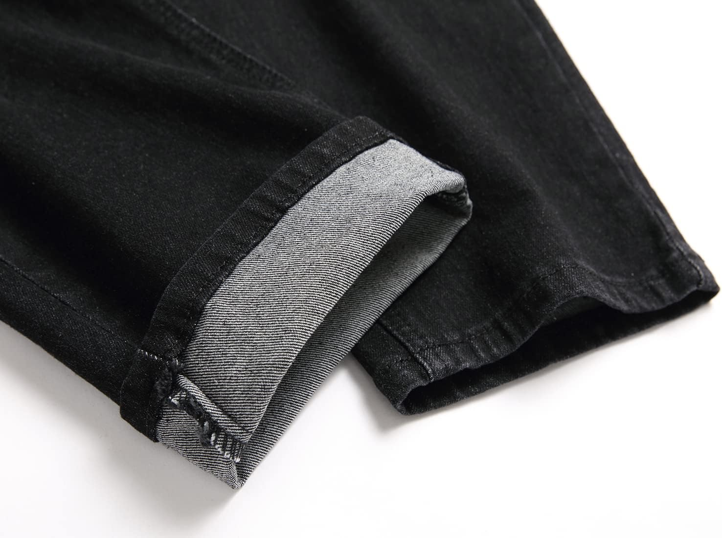 AITITIA Men's Regular Fit Biker Jeans - Image 9