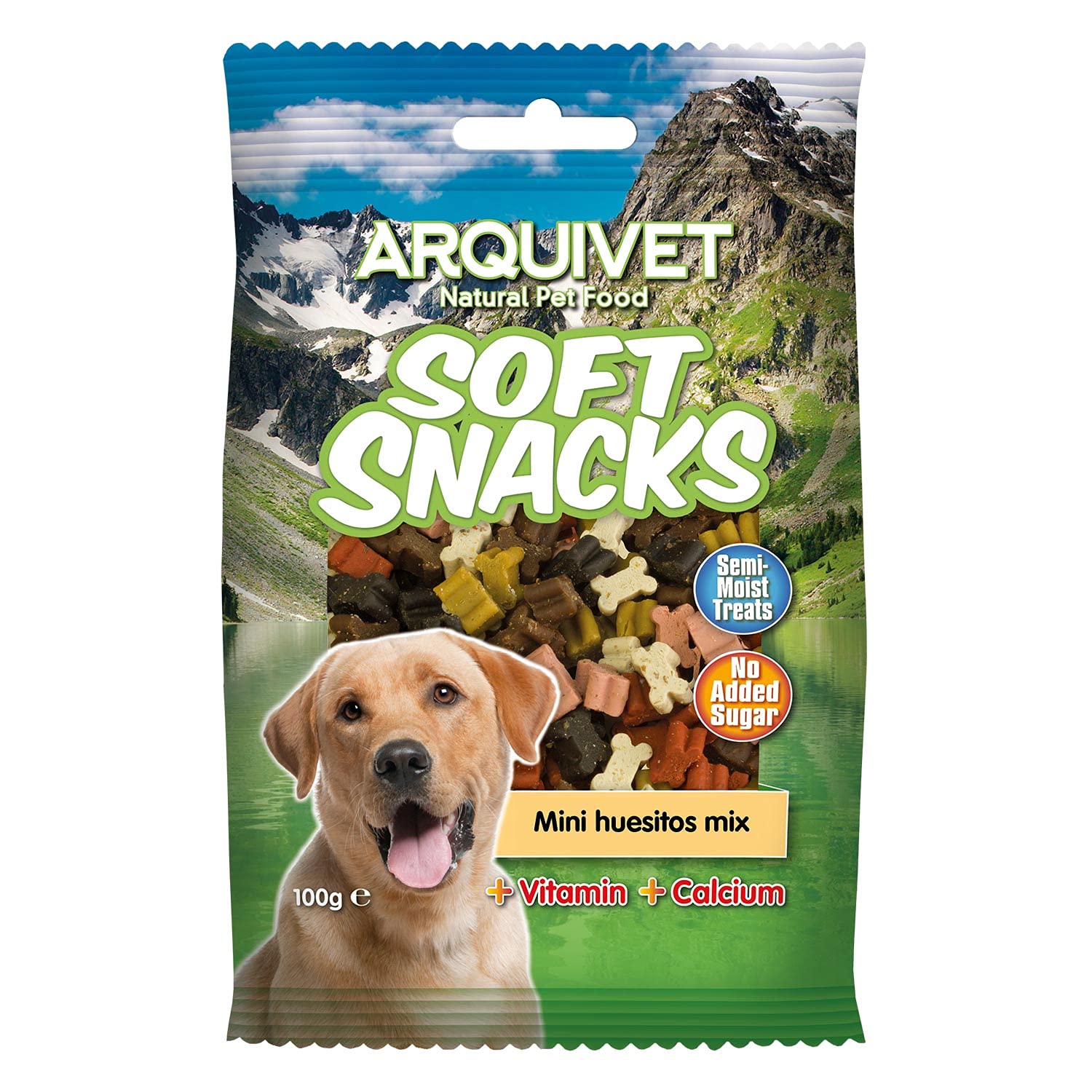 ARQUIVET Soft Snacks para Perro Mini Huesitos Mix Pack 14 x 100 g - Snacks Naturales para Perros de Todas Las Razas - Premios, recompensas, chuches para Perros