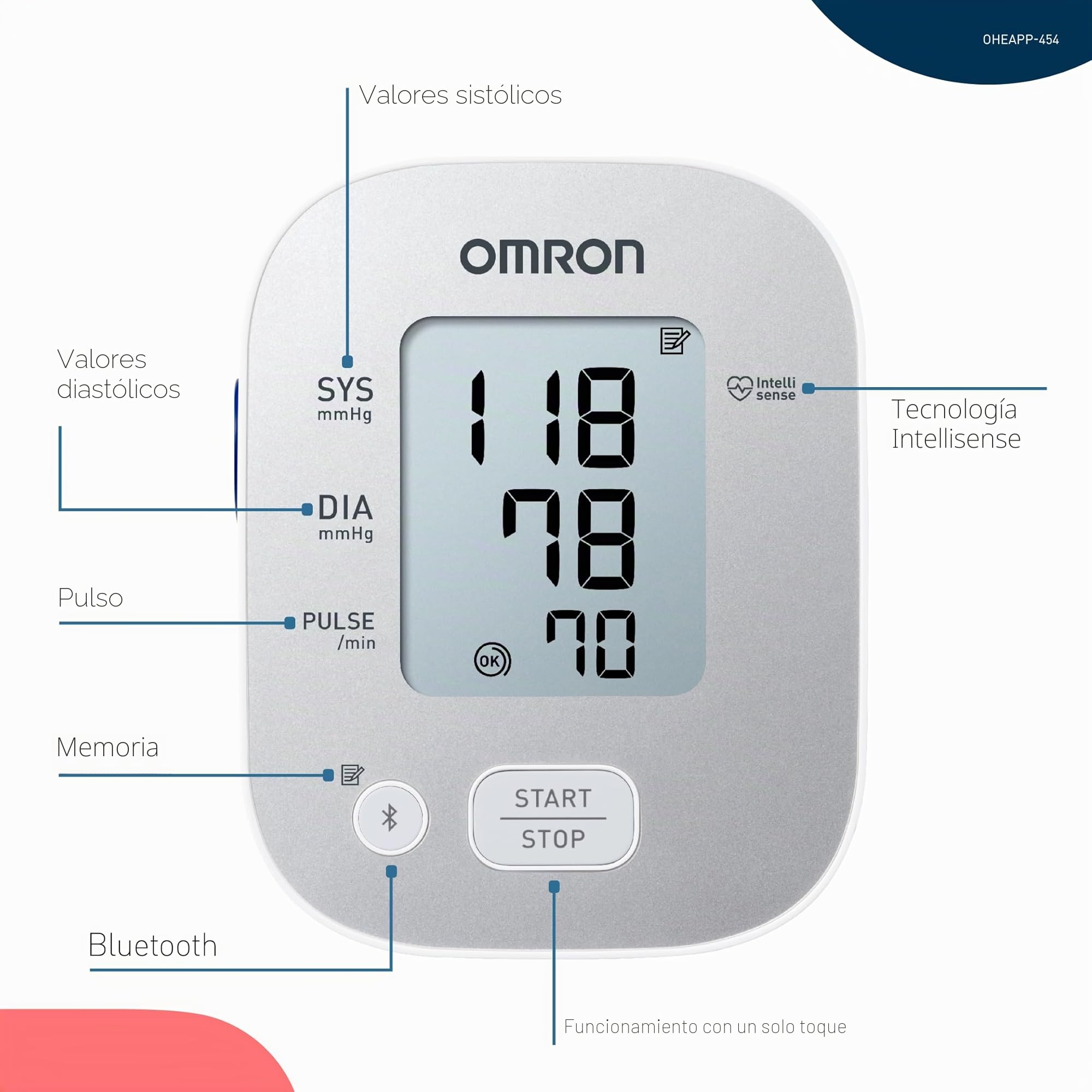 Omron M2 Basic - Tensiómetro Digital de Brazo - Precisión Profesional - Fácil de Usar - Incluye Manguito Universal -
