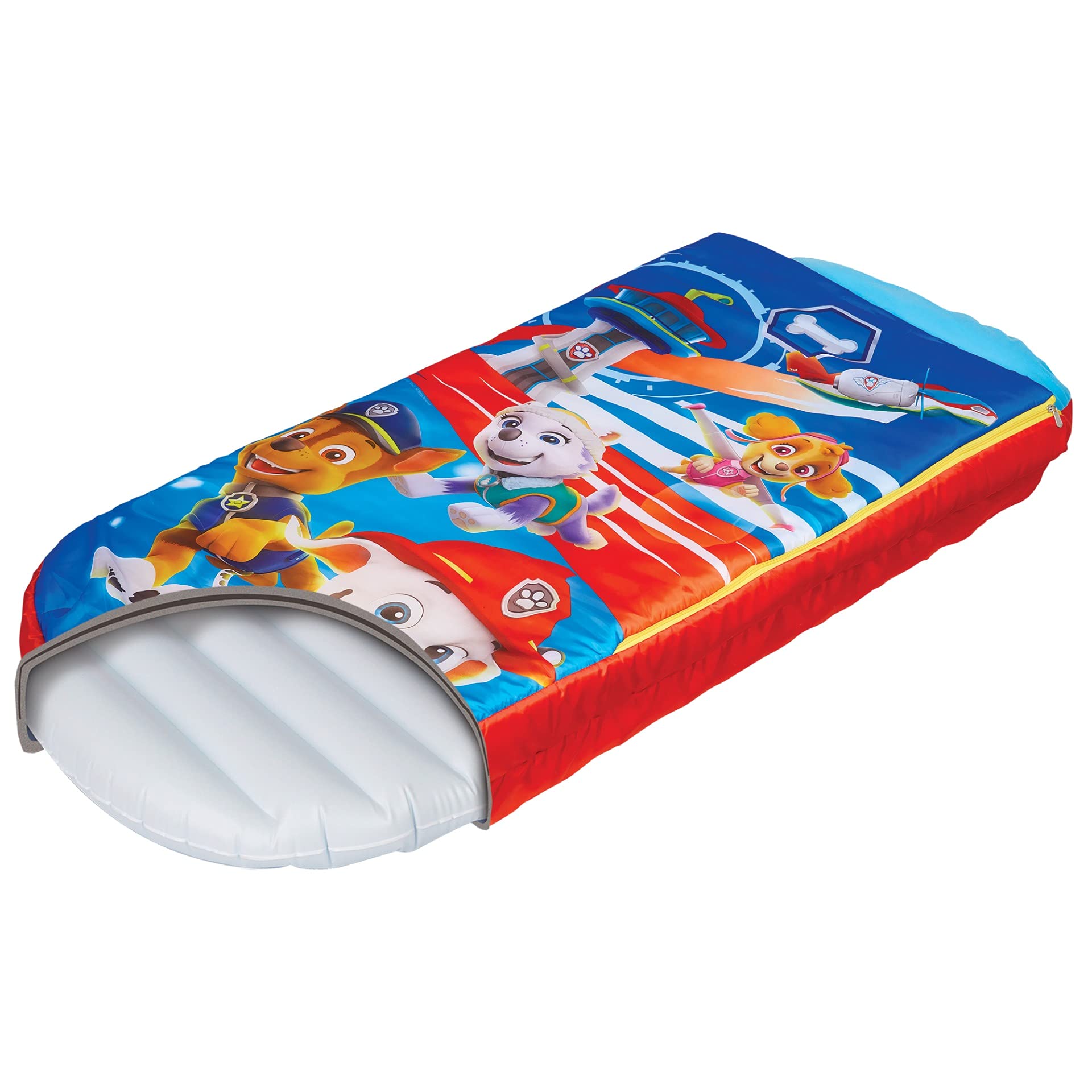 Letto Gonfiabile Paw Patrol 2 In 1 Con Sacco A Pelo - Per Bambini 130x61 Cm