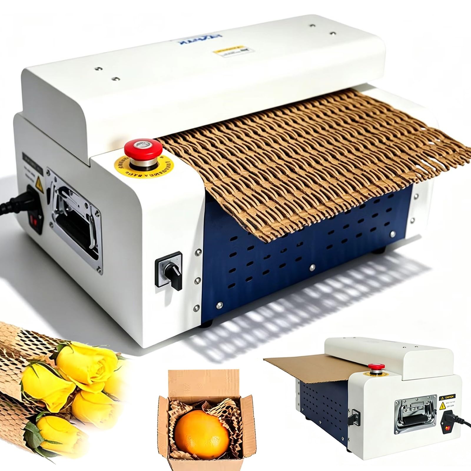 Tragbare Kartonerweiterungsmaschine, Abfallkarton-Aktenvernichter mit Sicherheits-Notschalter, Ausrüstung zur Herstellung von Kraftwellkissen for Logistik, Versandverpackung(425mm)