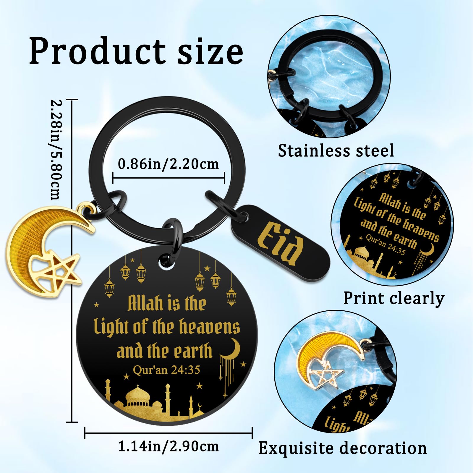 Ramadan Gifts For Women Men Eid Gifts Islamic Keychain Muslim Gift For Women Men Eid Islamic Decor Ramadan Keychain Decorations For Home Muslim Gift Ideas