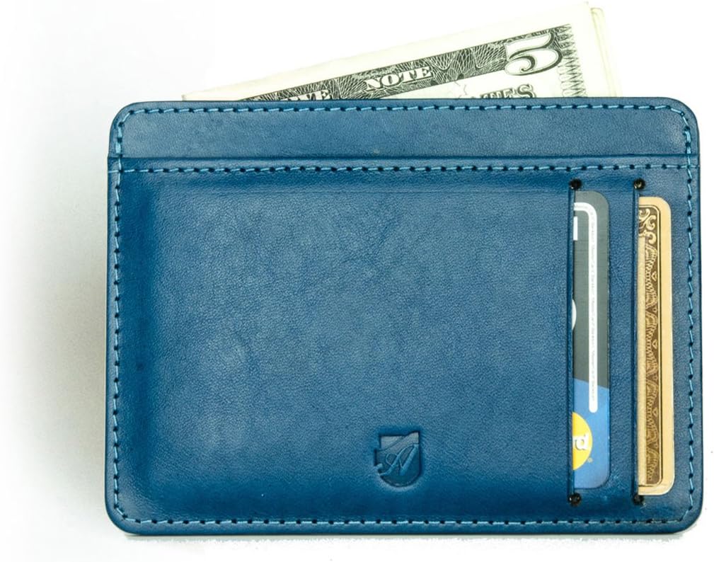 Front Pocket Wallet in Tuscany leather, RFID Minimalist Card Holder from Axess