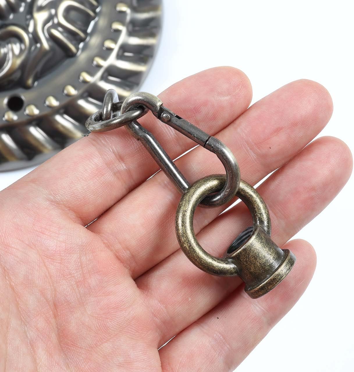 Bieye L11007 Hummingbird Flower Tiffany Style Stained Glass Ceiling Pendant Fixture with 8 Inch Wide Handmade Lampshade, Blue