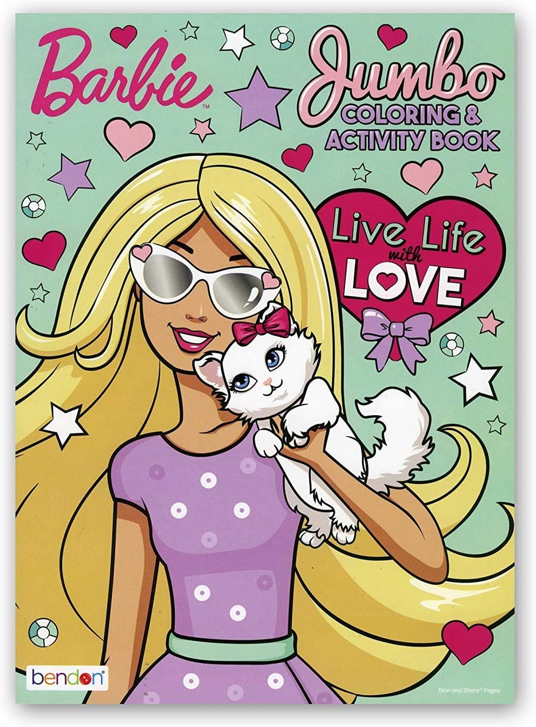 Amazon.com: Barbie Live Life with Love Jumbo Coloring Book - Jumbo