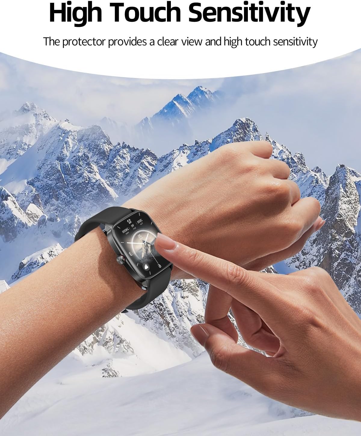 [6 Pack] for KIBFLE/YMZ/MMBX TGW01 1.85 Inch Smart Watch Screen Protector, Clear TPU Soft Film Compatible with TGW01 Smartwatch,Anti-Scratch Ultra-Thin