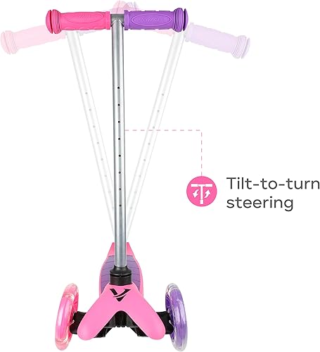 Miniatura 7 de Swagtron K5 3-Wheel Kids Scooter with Light-Up Wheels  Quick Assembly  ASTM-Certified & Scooter for Kids Ages 3-5 - Light Up Wheels, Extra Wide