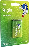 Bateria Alcalina Elgin com 1 unidade 9V Pilha