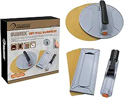 ROLLINGDOG Lixadeira Manual Para Drywall - Retangular Radial Com Adaptador De Haste Extensora Rosqueada Maior Alcance, Uso Em Madeira, Limpeza E Polimento Metal (Gancho Alça)