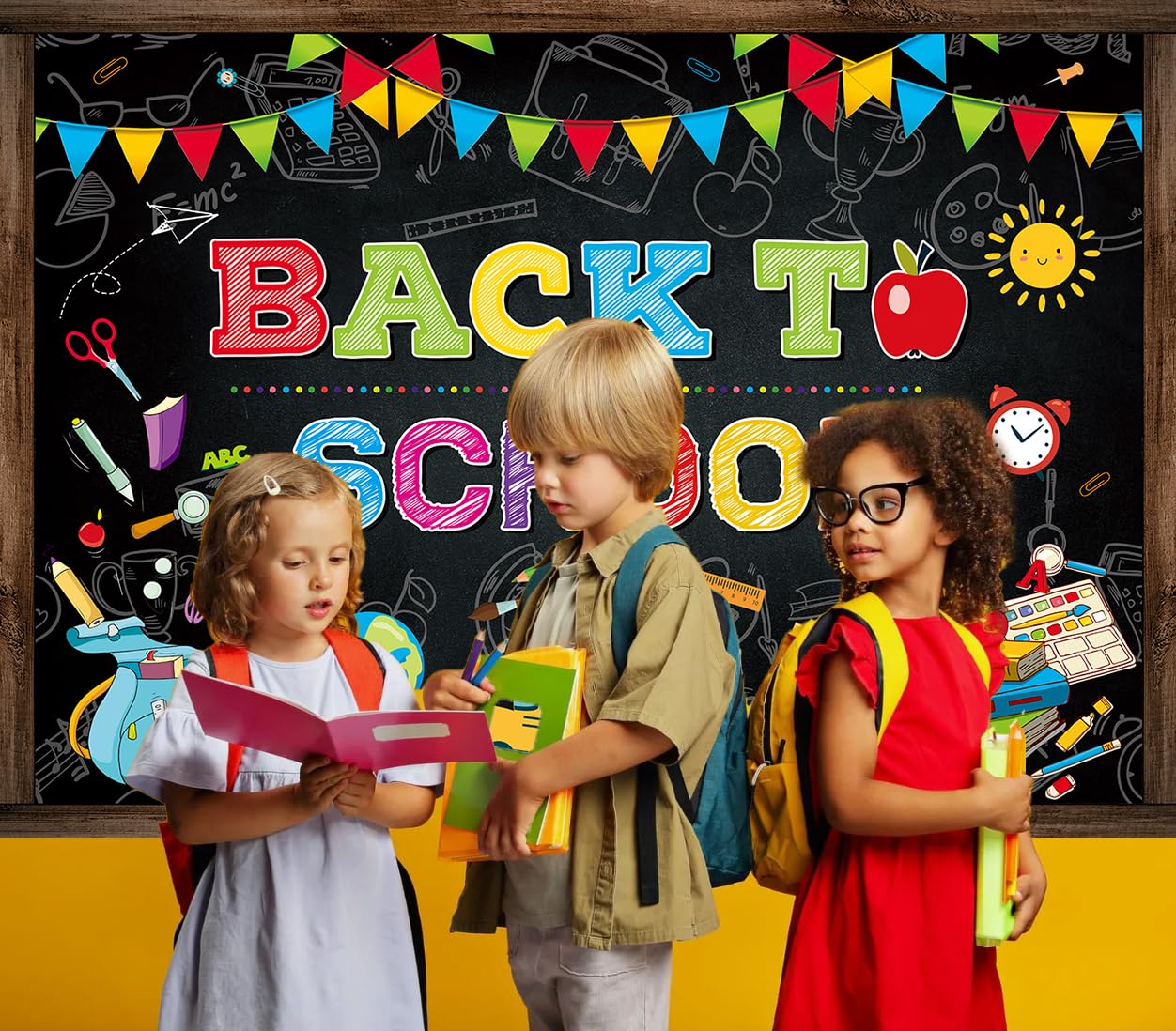 Toile De Fond « Welcome Back To School First Day Of School » Pour Photographie De Maternelle Bannière Colorée De Graffiti Pour Enseignants Enfants Salle De Classe Fournitures De Décoration 2,1 X