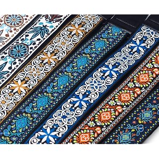 Sangle de guitare, 5,1 cm de large, sangle jacquard, extrémités en cuir, vintage, classique, rétro, broderie… - Les Beatles, Paul McCartney, John Lennon, RIngo Starr, George Harrison Sangle de guitare, 5,1 cm de large, sangle jacquard, extrémités en cuir, vintage, classique, rétro, broderie… – Image 6