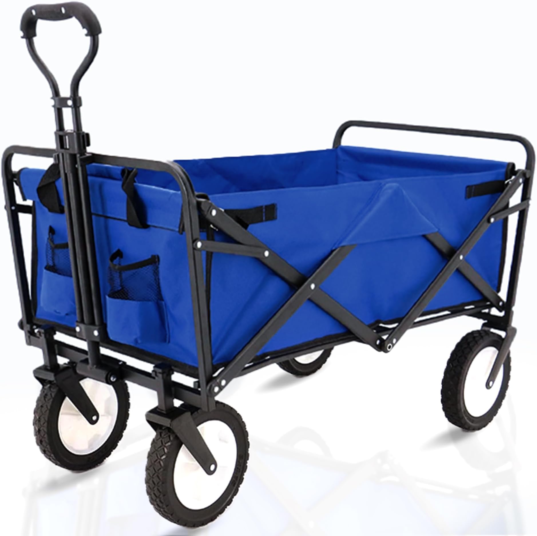 MONOCUS™ Shopping Trolley Cart, Multi Functional Folding Wagon, Heavy Duty Collapsible Beech, Picnic & Camping Lounge Trolleys with Wheels