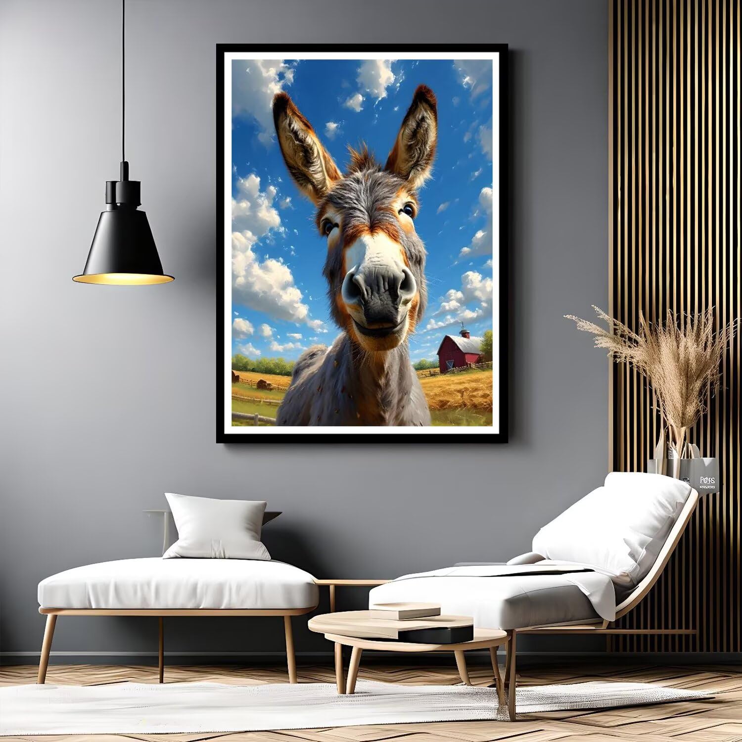 Malen Nach Zahlen Esel Malen Nach Zahlen Erwachsene Kinder Angenehm Paint by Numbers Adult DIY Handgemalt öLgemäLde Mit 3 Pinsel Acrylfarbe für Deko Home Geburtstag Geschenk für Frauen 70x90cm A-1091