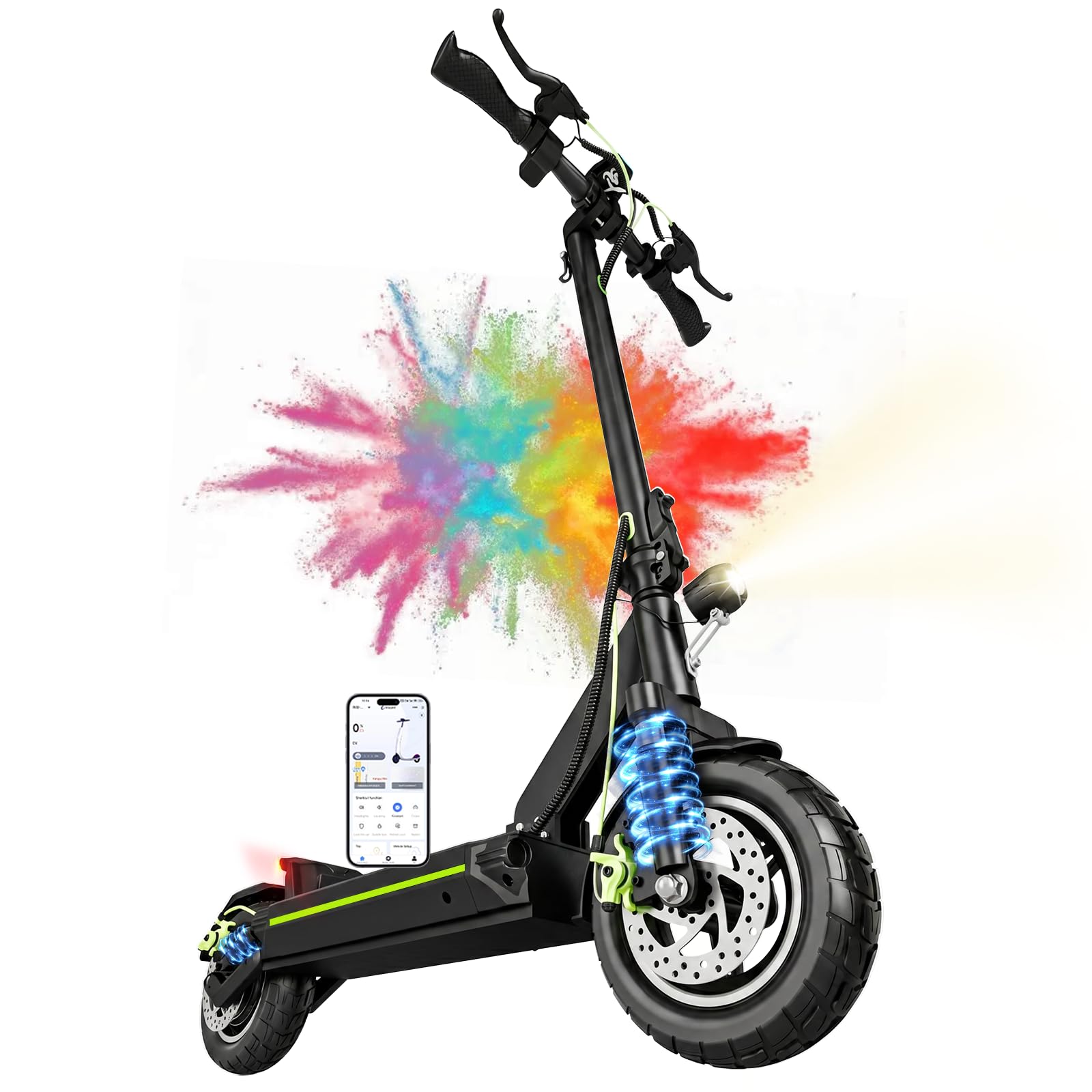 TODIMART Trottinette Électrique Adulte Ultra Legere 48V 18.2Ah 1000W | Autonomie 80KM · Antivol · Puissante · Tout Terrain · Double suspension · APP Bluetooth · Scooter Electrique Adulte