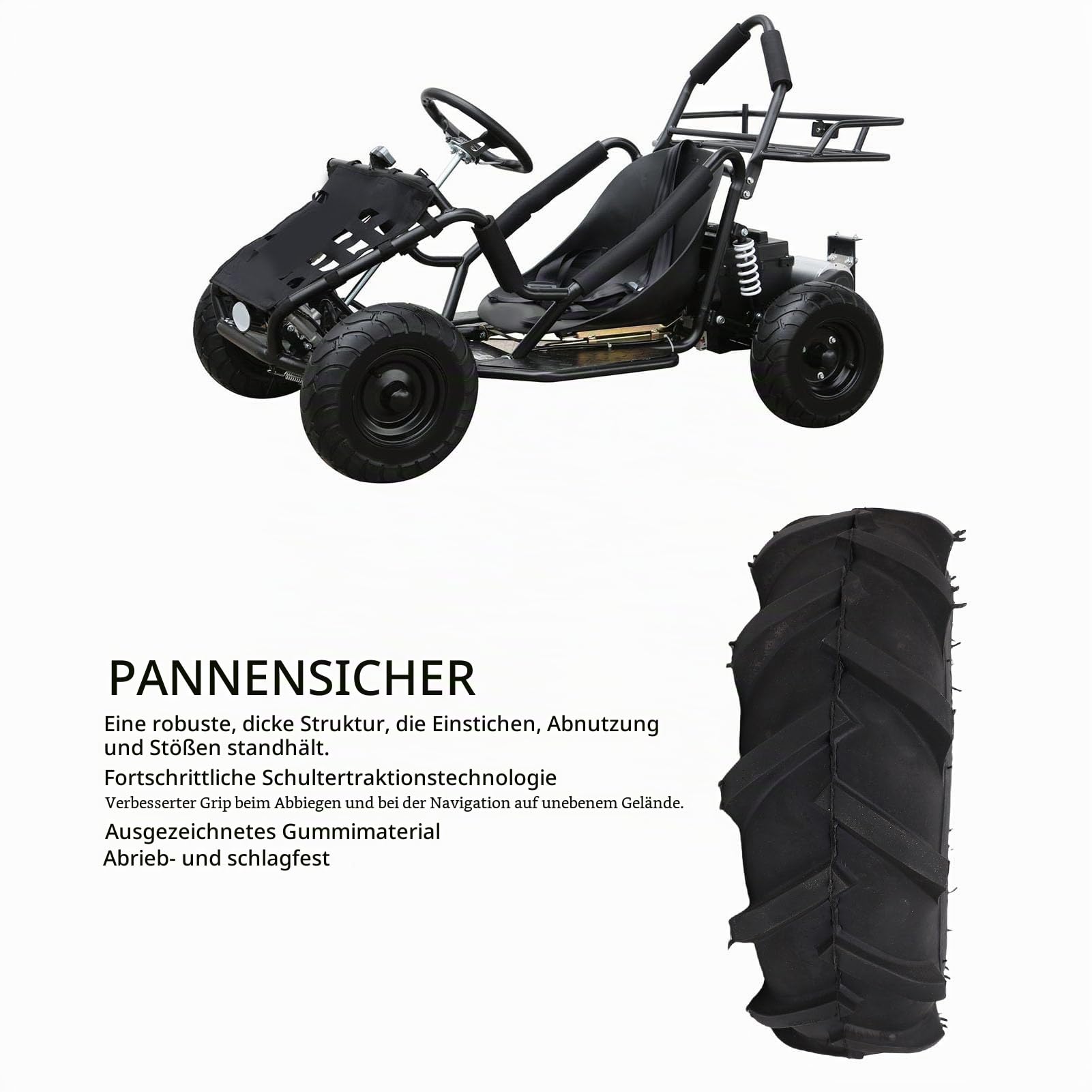 13x5-6 ATV-, 6 Zoll ATV Go Kart-Reifen und Felgen, Rasenmäherräder mit Randversammlung, 3 Löcher, für Quad Off Road Go CART Mini-Fahrrad