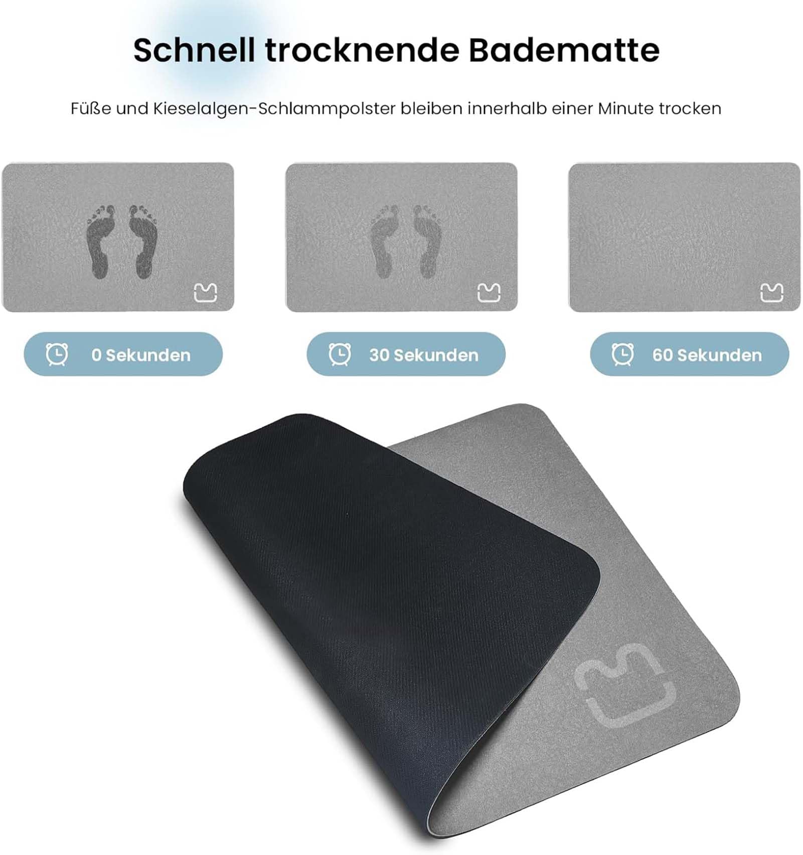 Tappetino da bagno antiscivolo super assorbente diatomite tappeto bagno in microfibra vasca doccia morbida asciugatura rapida