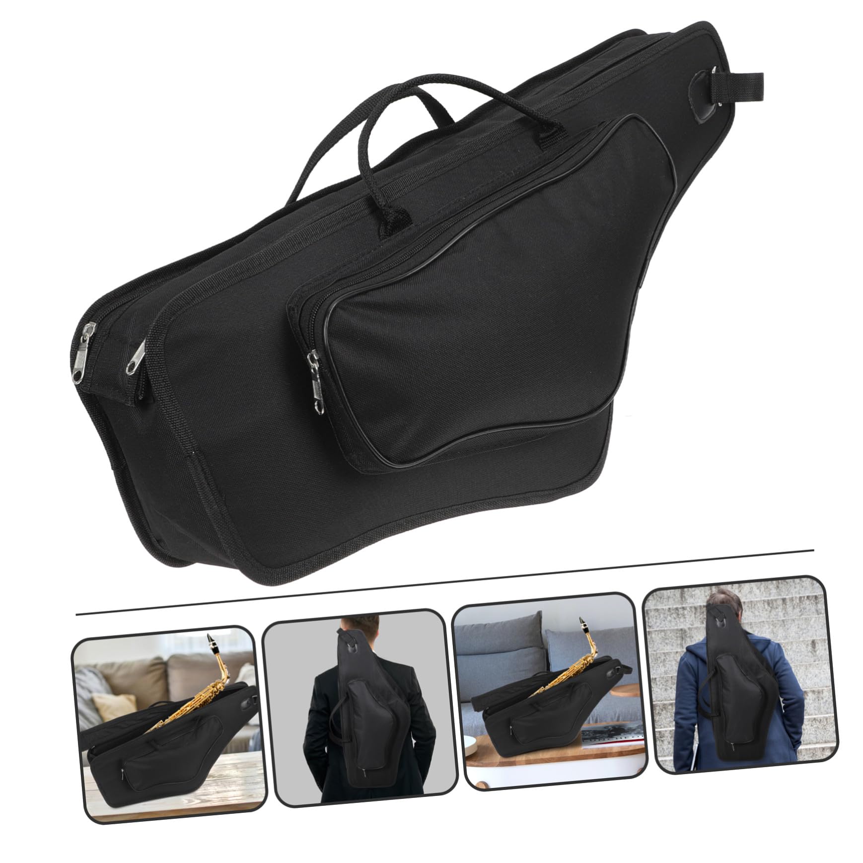 Noir Étui de Rangement, Sacoche Portable pour Saxophone Alto